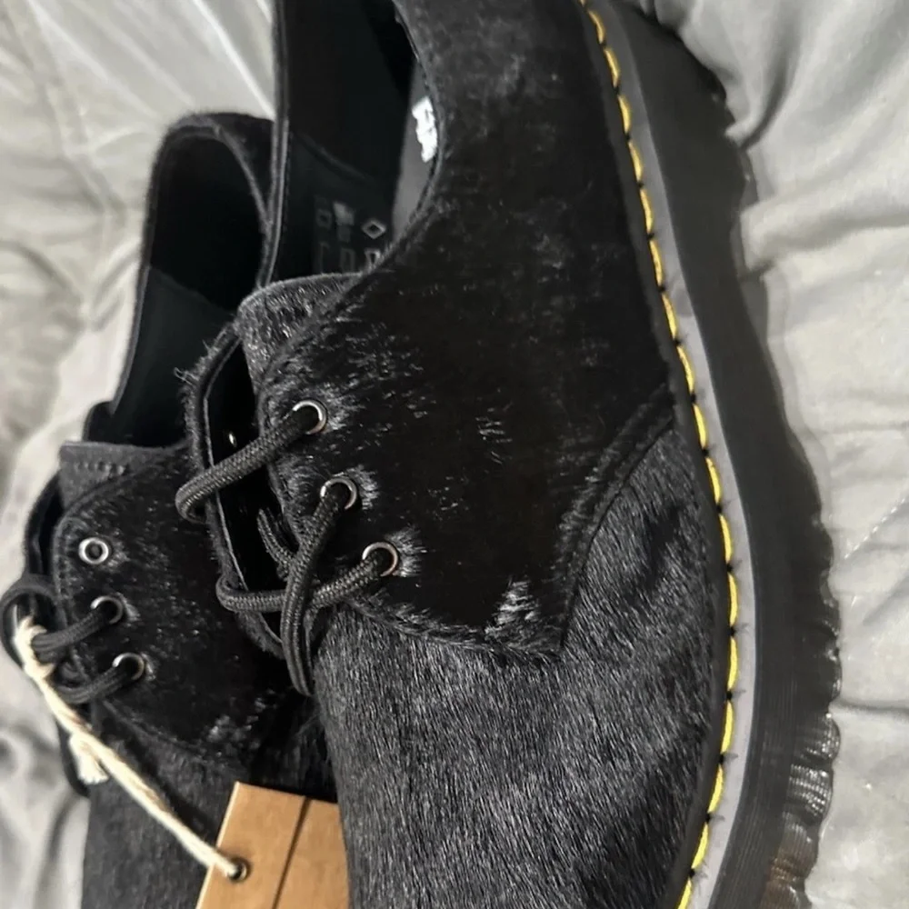 Dr. Martens 1461 Quad SZ Women 10–Men 9 Oxford Platform Shoes Black NEW - Picture 5 of 7